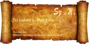 Sziebert Martin névjegykártya